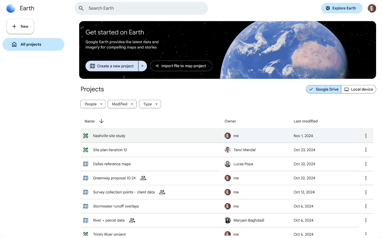 Regulatory parsing in Google Earth