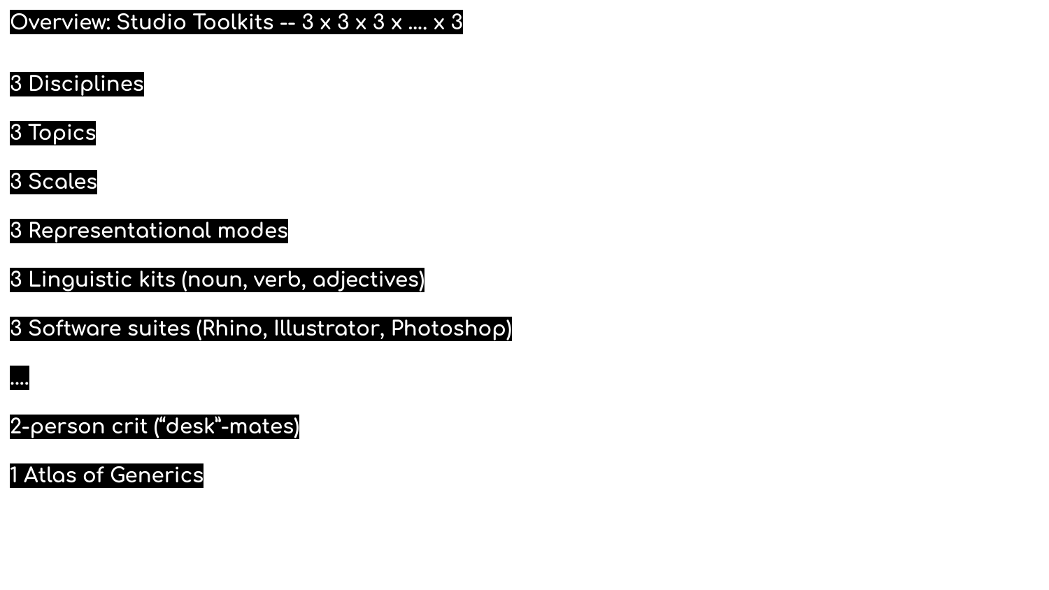 The 3x3x3 curriculum toolkit