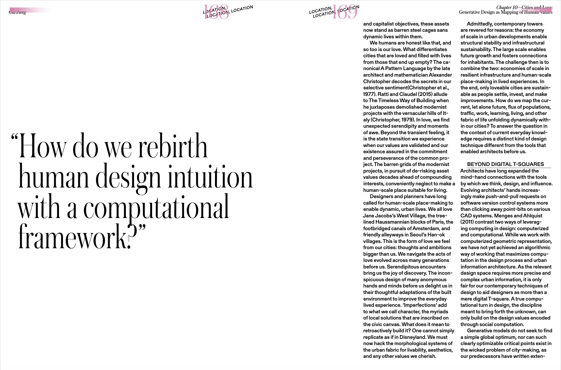 Book spread — pull quote page