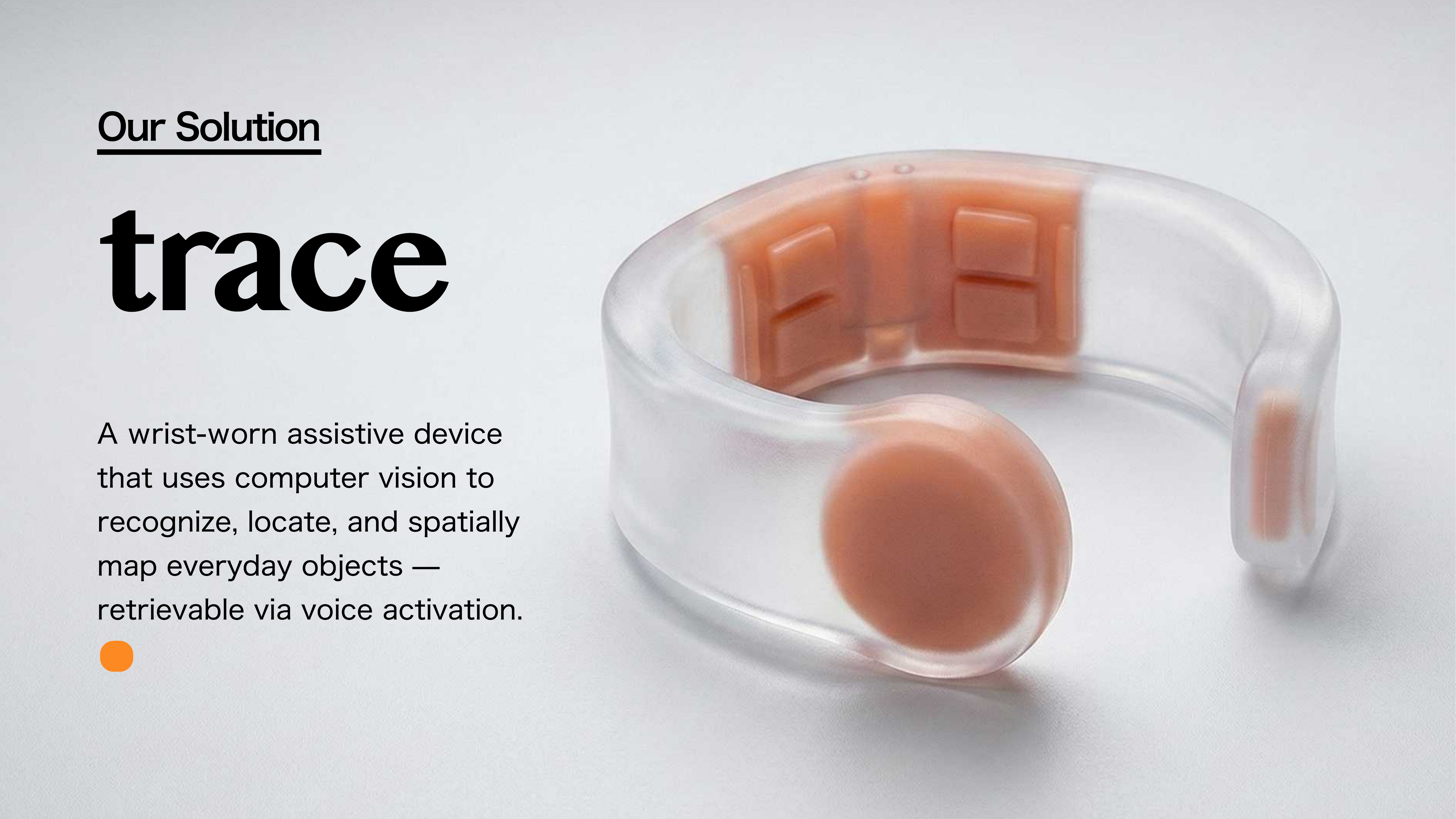Trace wrist-worn device — computer vision spatial memory assistant